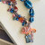 Chanterelle Mushroom Necklace Beaded Chain Hand Painted Stone Artisan Made Per Pc