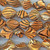 Pecan Brown Tiger Nugget 22-16mm Dyed MOP Beads Per Strand