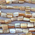 Coffee Cream Square Nugget 10mm Dyed MOP Beads Per Strand