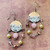Rosé Bubbles Molten Metal Mix Brass Earrings Artisan Made in the USA Per Pair
