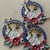 Freedom Lady Liberty Pendant Americana USA New York Hand Painted Per Pc