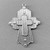 Imitation Turquoise Rhinestone Cross Pendants 55x40mm Antique Silver Plated Alloy Q3 Per Pkg