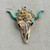 Laramie Boho Steer Skull Pendant Artisan Cow Longhorn Flower Crown Per Pc