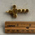 50x28mm Crackle Rhinestone Cross Pendant Satin Gold Plated Brass Per Pc