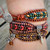 Copper Teal Beaded Leather Bracelet Beads of Harvest Artisan Made Per Pc