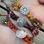 Copper Teal Beaded Leather Bracelet Beads of Harvest Artisan Made Per Pc