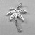 Micro Pave CZ Palm Tree Charms 18x12mm Platinum Plated Brass Q4 Per Pkg