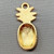 Enameled Pineapple Charms 25x11mm Gold Plated Alloy Q10 Per Pkg