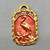 Art Deco Pink Crystal Enamel Flamingo Rectangle Charms 27x17mm 14kt Gold Plated 304 Stainless Steel Q1 Per Pkg