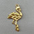 Light Pink Enamel Flamingo Charms 30x16mm Gold Plated Alloy Q12 Per Pkg
