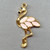 Light Pink Enamel Flamingo Charms 30x16mm Gold Plated Alloy Q12 Per Pkg
