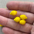 14x10mm Lemon Fruit Beads Citrus Drop Charms Glass Q12 Per Pkg