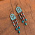 Windows to the Boheme Chandelier Earrings Pink Blue Copper Artisan Made in the USA Per Pair