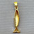 Turquoise Orange White Enamel Fish Charms 26x6mm 18kt Gold Plated Brass Q2 Per Pkg
