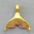 Sky Blue Enamel Rhinestone Whale Tail Pendants 30x27mm 18kt Gold Plated 304 Stainless Steel Q1 Per Pkg