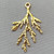 Coral Branch Charms 35x22mm Gold Plated Alloy Q10 Per Pkg