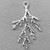 Coral Branch Charms 35x22mm Shiny Silver Plated Alloy Q10 Per Pkg