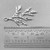 Coral Branch Charms 35x22mm Shiny Silver Plated Alloy Q10 Per Pkg