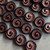 18mm Ammonite Seashell Beads Czech Glass Dark Nebula Copper Wash 6Pcs Per Strand