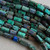 12x8mm Azurite Malachite Faceted Column Semi-Precious Stone Beads Per Strand