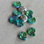 14x12mm Nautilus Seashell Crystal Glass Prism Charms Green Sphinx CAL Q10 Per Pkg