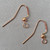 Shepherds Hook Flat Ball Earwires 18x22mm Rose Copper Plated Stainless Steel Q10 Pair Per Pkg
