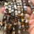 6mm Brioche Agate Cube Semi Precious Stone Beads Per Strand