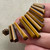 Tiger's Eye Cleopatra Graduated Daggers Stone Beads 13Pcs Per Strand