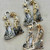 Kalahari Cheetahs Big Cats Pendant Rhinestone 65x45mm Hand Painted Per Pc