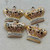 Genevieve Gold Leopard Rhinestone Crystal Crown Hand Painted Small Pendant Per Pc