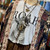ROAR Leopard Jaguar Graphic Tee Rhinestone Sugar Stitch Top