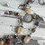Genevieve Leopard Crown Necklace Beaded Chain Gunmetal Artisan Made Per Pc