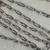 6x3mm Sunburst Paperclip Cable Chain Soldered Antique Silver Plated Per Foot