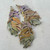Early Autumn Fancy Feather Artisan Hand Painted Pendant BIG 85x40mm Per Pc