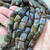 16x12mm Green Brecciated Agate Smooth Rectangle Semi Precious Stone Beads Per Strand