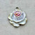 Esperance Rose Flower Pendant Patina Botanical 35mm Per Pc