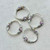 30mm Pink Gold Vintage Rose Link Connector Oval Silver Plated Hand Painted 4Pcs Per Pkg