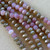 8mm English Cut Beads Faceted Czech Glass Pink Mix Picasso Q20 Per Strand