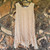 Pale Pink Long Lace Tank Top Ruffles Roomy Sleeveless Paisley Vine Undershirt 1XL
