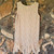 Pale Pink Long Lace Tank Top Ruffles Roomy Sleeveless Paisley Vine Undershirt 1XL