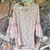 Dusty Rose Lace 3/4 Sleeve Ruffles Top Origami