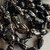13x7mm Melon Drop Beads Czech Glass Gilded Speckled Black 10Pcs Per Strand