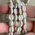 10x8mm Coffee Bean Czech Glass Beads Ivory AB Q15 Per Strand
