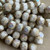 10mm Cathedral Czech Glass Beads Barrel Gilded Alabaster AB 12Pcs Per Strand