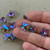 14mm Crystal Cross Prism Charms Violet Aurora 4Pcs Per Pkg