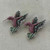 2 Inch Pink Hummingbird Brooch Pin Glass Rhinestone Silver Per Pc
