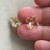 14mm Crystal Cross Prism Charms Brandy Satin 4Pcs Per Pkg