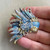 Nakai Boho Indian Headdress Pendant Chief Rose Hand Painted Per Pc
