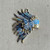 Nakai Boho Indian Headdress Pendant Chief Rose Hand Painted Per Pc