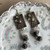 Salt N Peppa Earrings Stone Artisan Made in the USA Per Pair